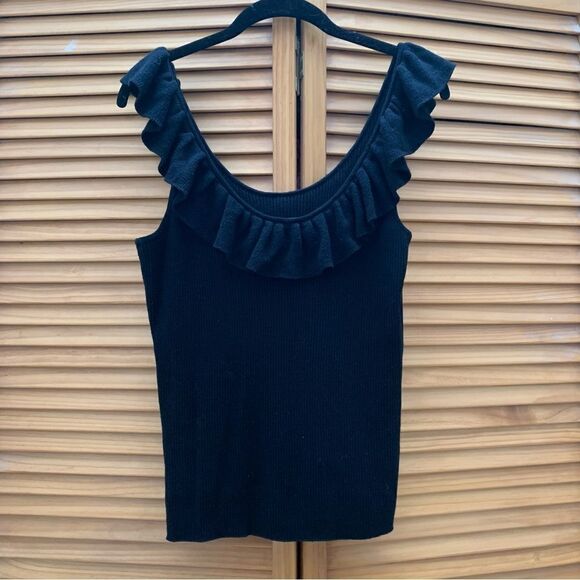 MADEWELL Black Ribbed Top Size XL - Picture 4 of 5